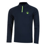 Vêtements Quiet Please Quiet Please Wild Big Serve 1/4 Zip Haut Manches Longues Hommes-Bleu Foncé,Vert Fluo