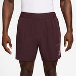 Vêtements Nike Nike Sinner Court Dri-FIT Advantage 6in Shorts Hommes - rouge foncé, blanc