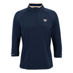 Vêtements Tecnifibre Tecnifibre Thermozip 3/4 Haut manches longues Femmes - bleu foncé, 