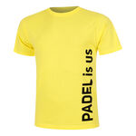 V&ecirc;tements Padel-Point Padel-Point Padel Is Us T-shirt Hommes-Jaune,Noir