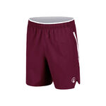 V&ecirc;tements de tennis Quiet Please Quiet Please Create Drop 7in Shorts Hommes-Rouge Vin, Blanc