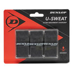Surgrips Dunlop Dunlop U-Sweat Pack De 3-Noir,Rouge