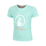 V&ecirc;tements Quiet Please Quiet Please Wild Baseline Logo T-shirt Filles-Turquoise,Multicouleur