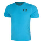 Vêtements De Tennis Under Armour Ua Heatgear Fitted Ss-Wht