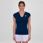 V&ecirc;tements BIDI BADU BIDI BADU Crew V-Neck T-shirt Femmes-Bleu Fonc&eacute;