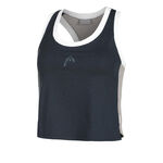 Vêtements HEAD HEAD Play Crop Débardeur Tank Top Femmes-Bleu Foncé,Blanc