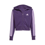 Vêtements adidas adidas 3Stripes Full-Zip Crop Veste de survêtement Filles - violet, lilas