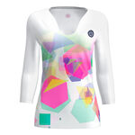 Vêtements BIDI BADU BIDI BADU Kaleido V-Neck Haut Manches Longues Femmes-Multicouleur