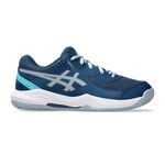 Chaussures de padel ASICS ASICS Gel-Dedicate Chaussures Padel Enfants-Bleu Petrol, Bleu Gris