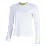 Vêtements Lucky in Love Lucky in Love Shibori Wave Haut Manches Longues Femmes-Blanc