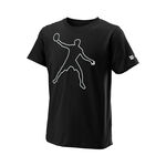 Vêtements Wilson Wilson Bela Tech II T-shirt Garçons-Noir,Blanc