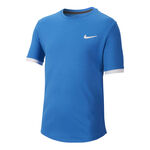 V&ecirc;tements Nike Nike Court Dry T-shirt Gar&ccedil;ons-Bleu Clair,Blanc